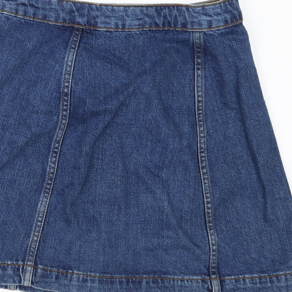 Topshop Womens Blue  Denim Mini Skirt Size 26