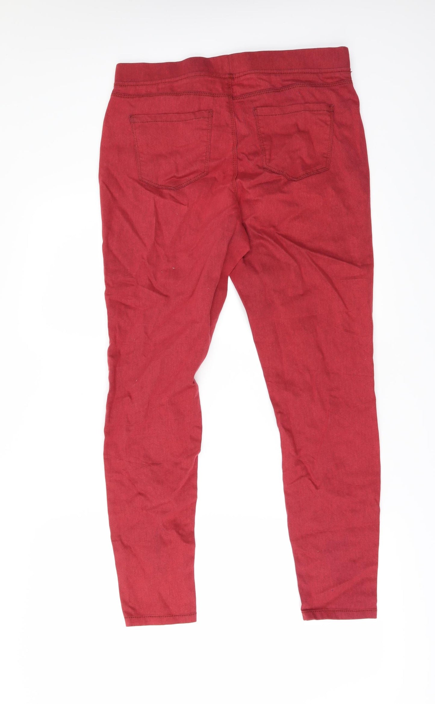 PEP & CO Womens Red  Denim Jegging Jeans Size 12 L28 in