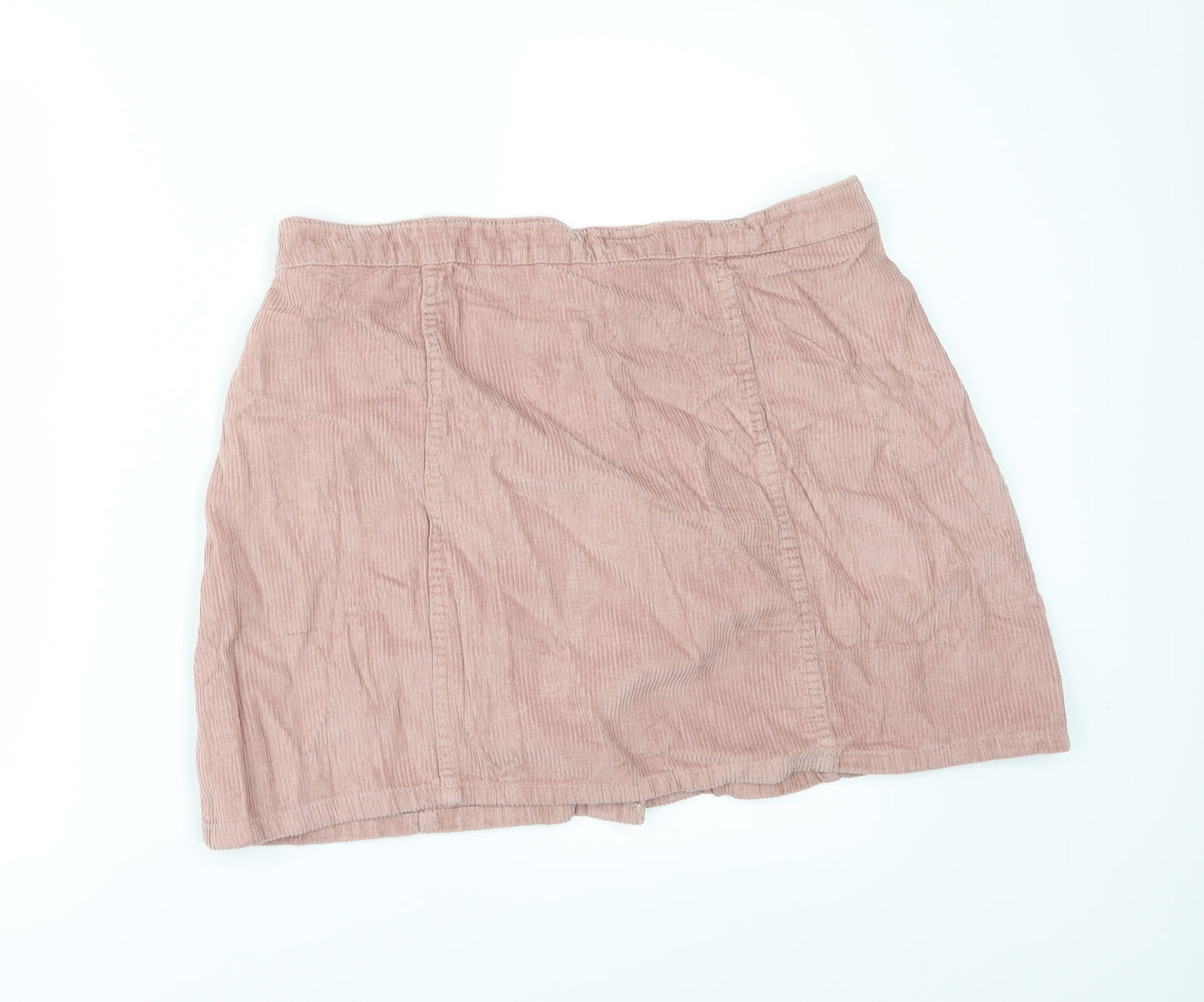 Denim & Co. Womens Pink  Corduroy Mini Skirt Size 16