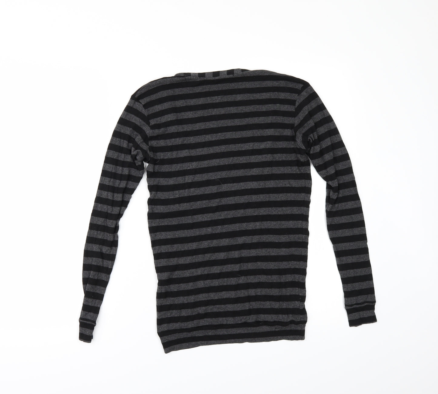 Monica Bianco Womens Grey Striped  Tunic T-Shirt Size XS