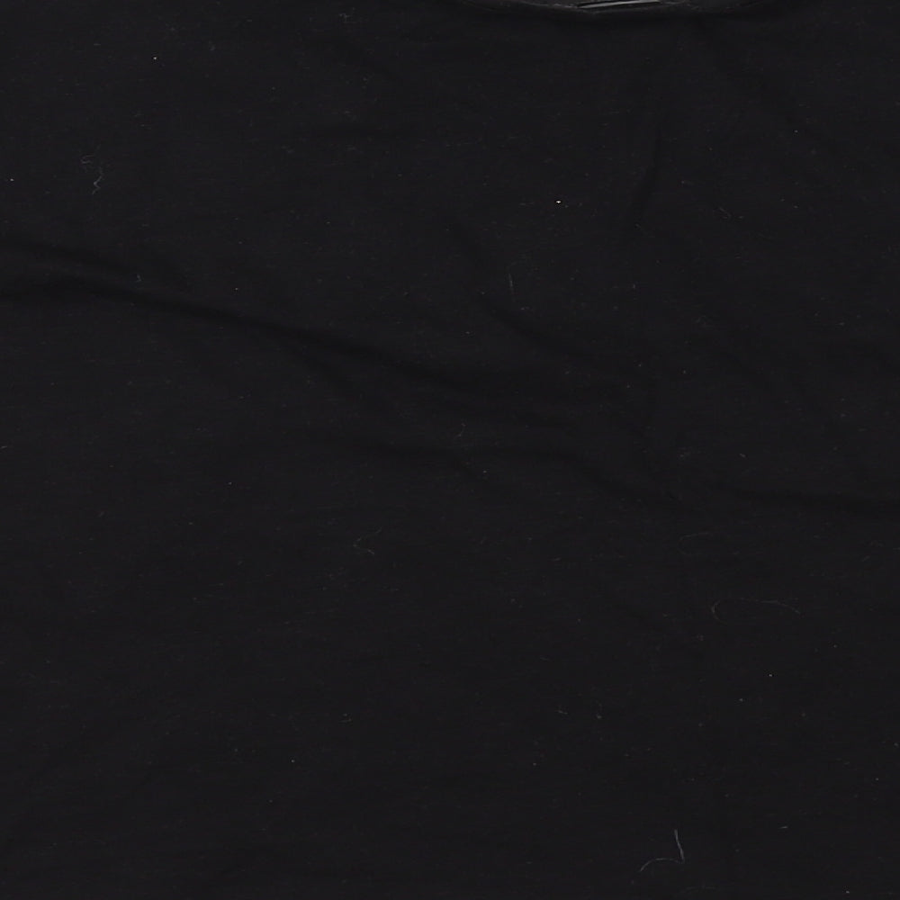 New Look Womens Black Floral  Basic  Size 6  - flared sleeves