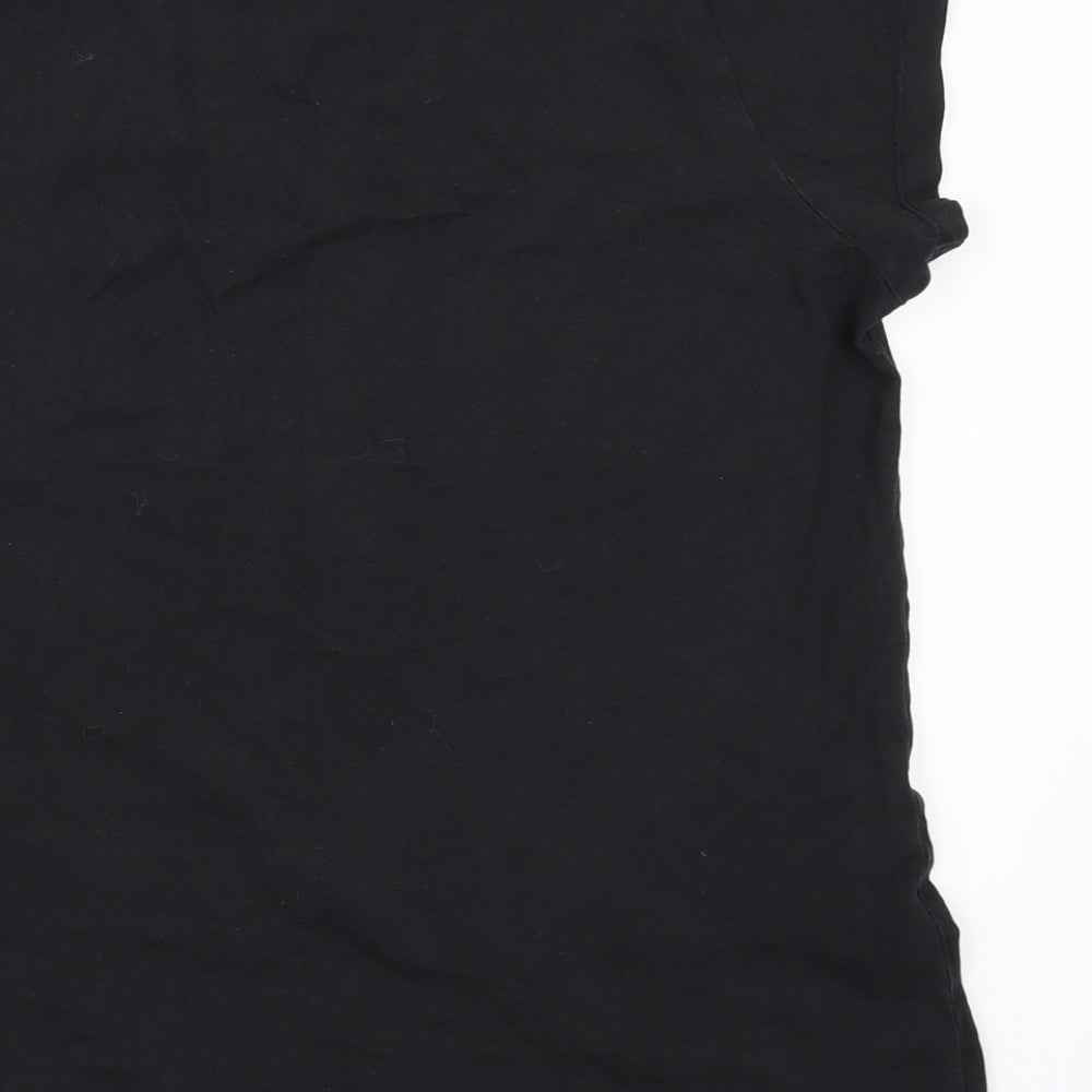 Miss Fiori Womens Black   Basic T-Shirt Size 12