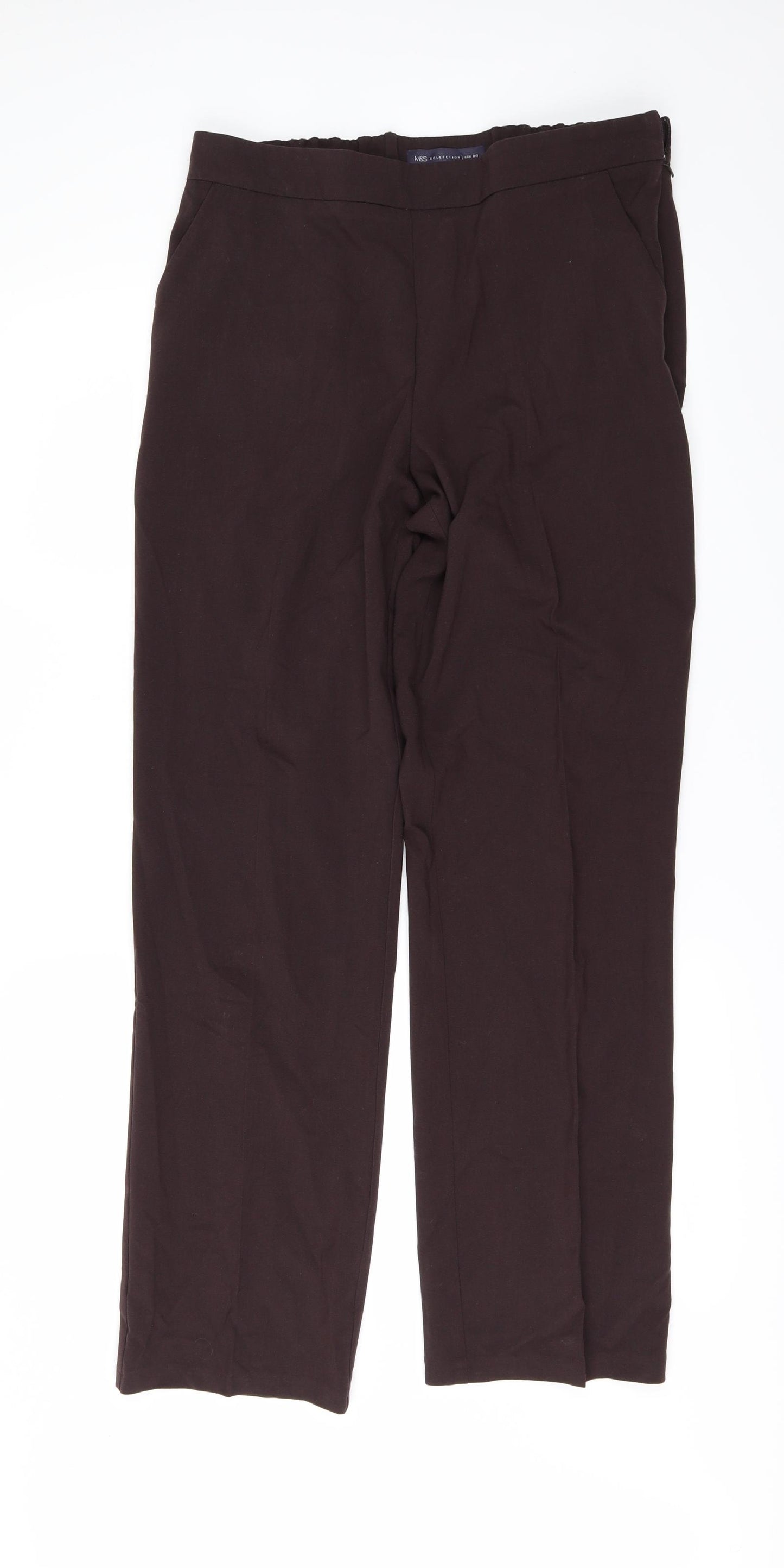 Marks and Spencer Womens Brown   Trousers  Size 12 L31 in
