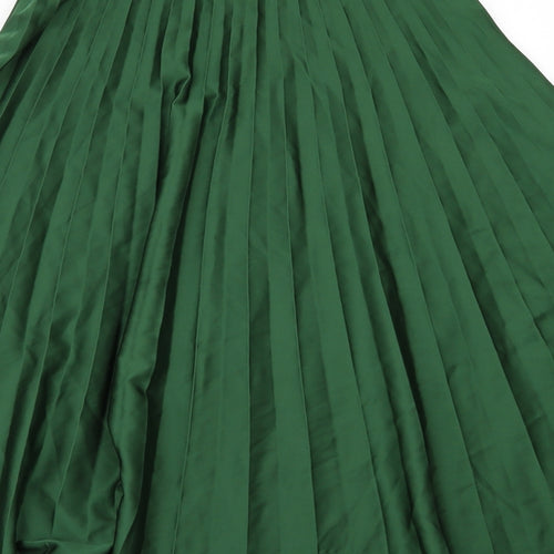 Topshop Womens Green   A-Line Skirt Size 10
