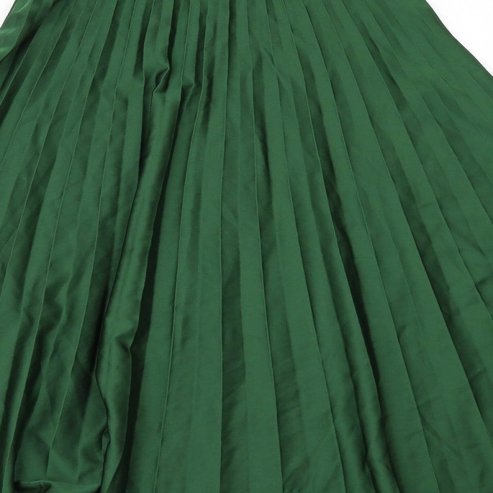 Topshop Womens Green   A-Line Skirt Size 10