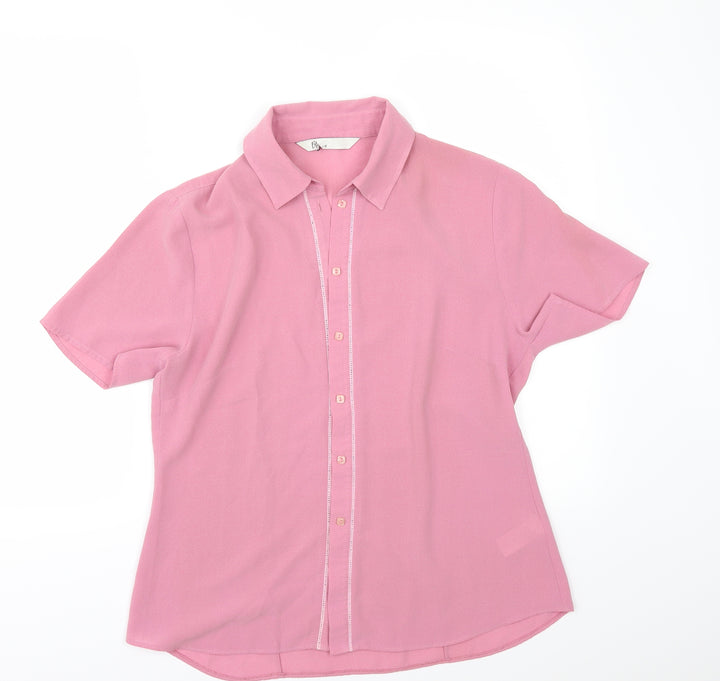 BHS Womens Pink Tunic Button-Up Size 12