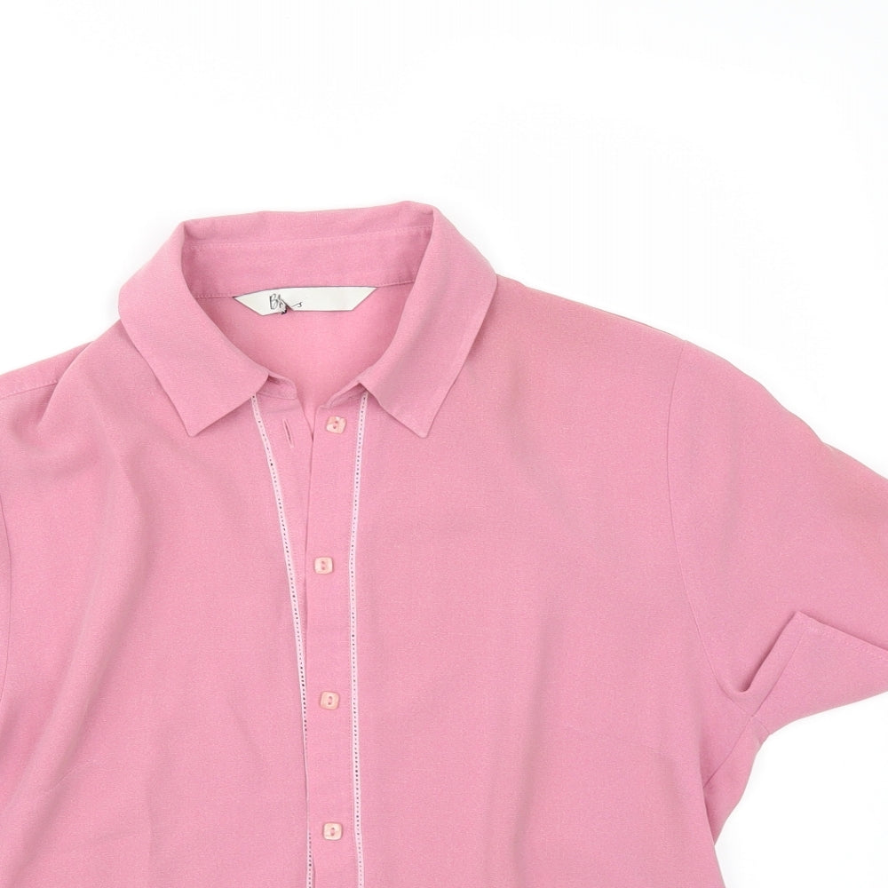 BHS Womens Pink   Tunic Button-Up Size 12
