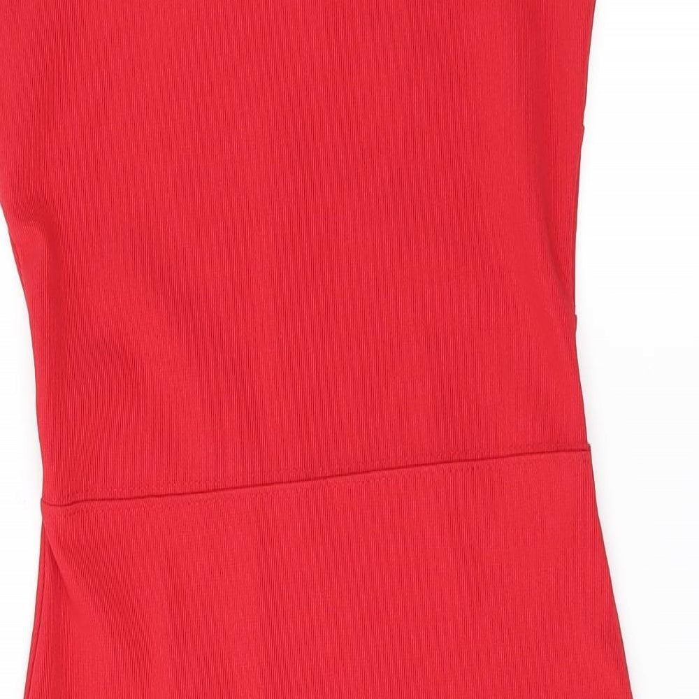 Boohoo Womens Red   Bodycon  Size 8