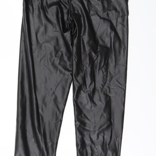 everbellus Womens Black   Cargo Leggings Size L L29 in - leather look