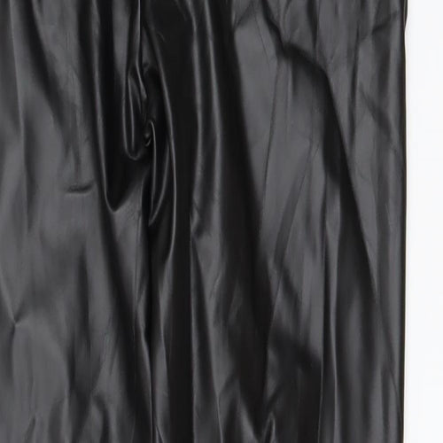 everbellus Womens Black   Cargo Leggings Size L L29 in - leather look