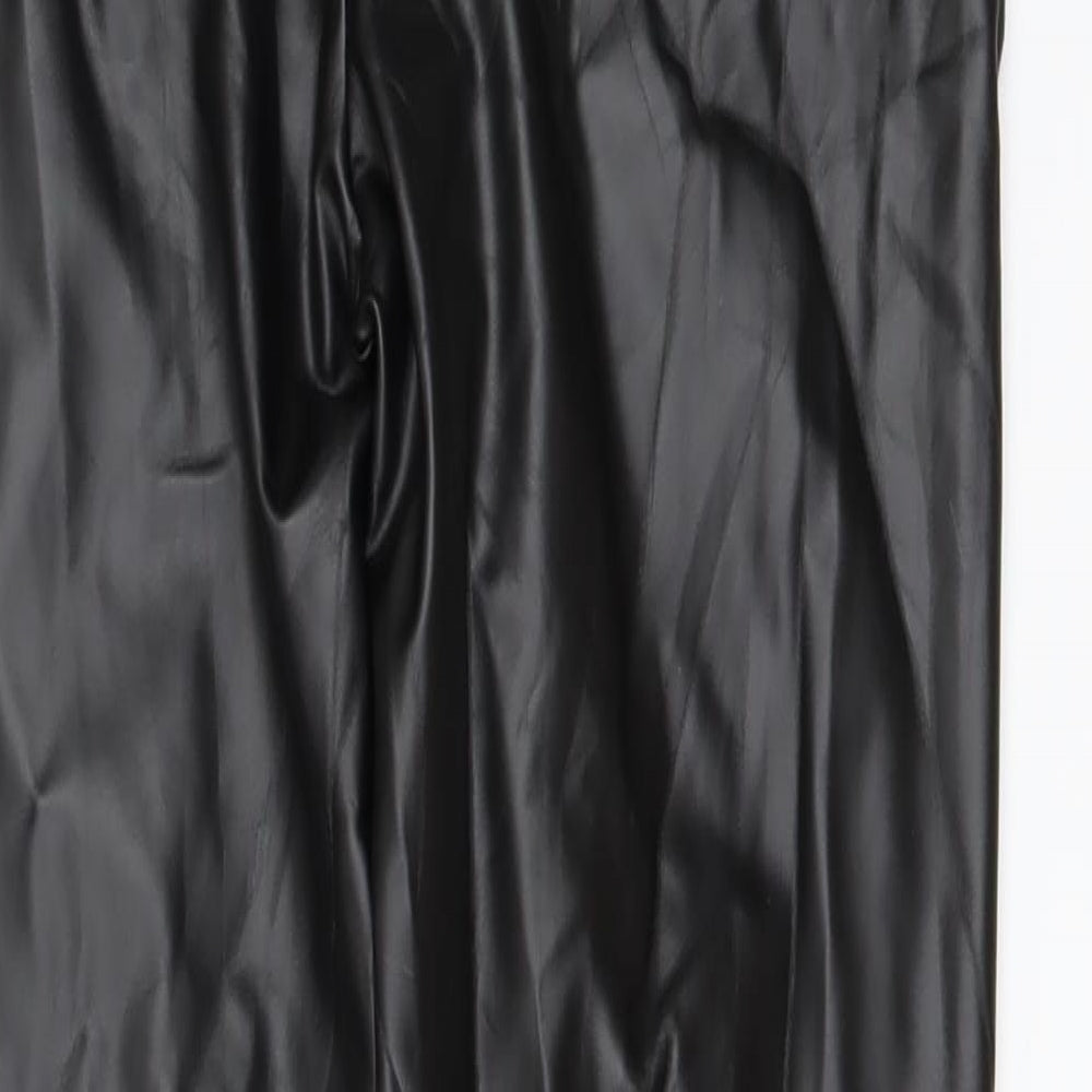 everbellus Womens Black   Cargo Leggings Size L L29 in - leather look
