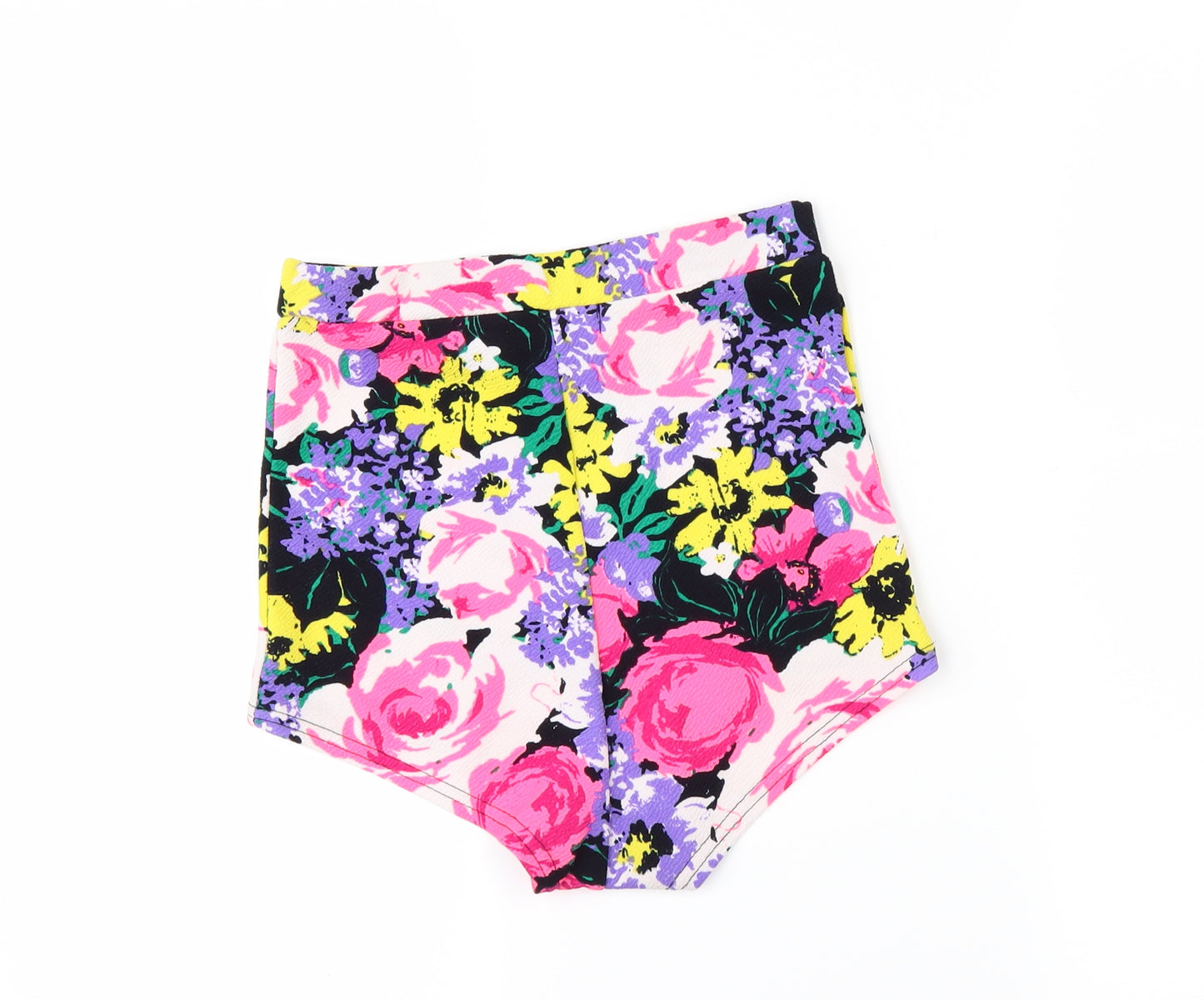 Boohoo Womens Multicoloured Floral  Hot Pants Shorts Size 8