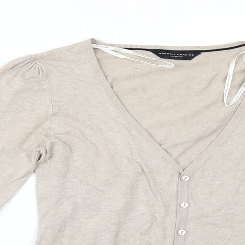 Dorothy Perkins Womens Beige   Cardigan Jumper Size 12