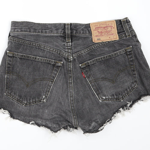 Levi's Womens Black   Cut-Off Shorts Size 30 - Customised Cropped