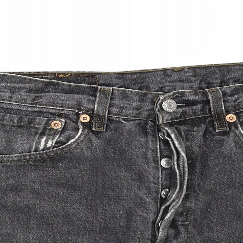 Levi's Womens Black   Cut-Off Shorts Size 30 - Customised Cropped