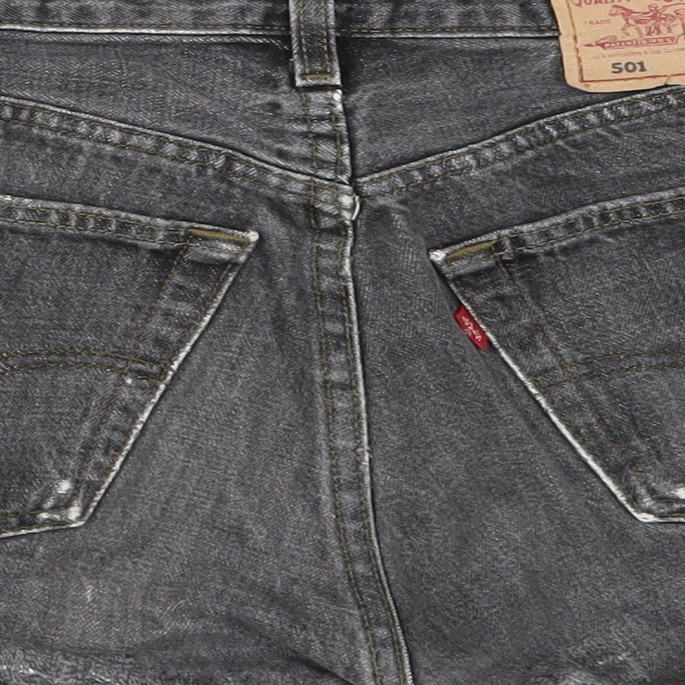Levi's Womens Black   Cut-Off Shorts Size 30 - Customised Cropped