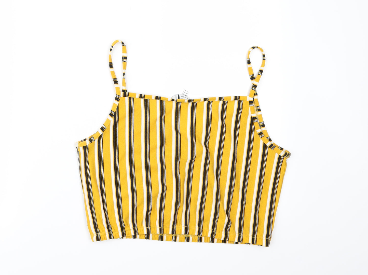 Jennyfer Womens Yellow Striped  Camisole Blouse Size M