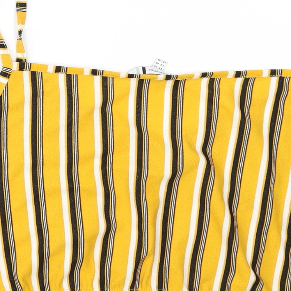 Jennyfer Womens Yellow Striped  Camisole Blouse Size M