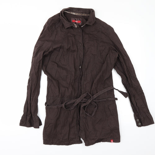 Esprit Womens Brown   Tunic Button-Up Size M