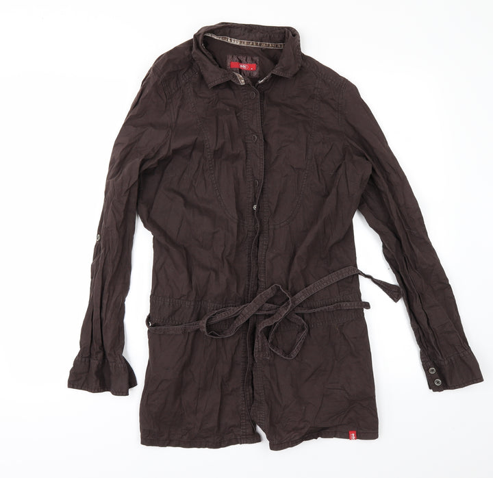 Esprit Womens Brown   Tunic Button-Up Size M