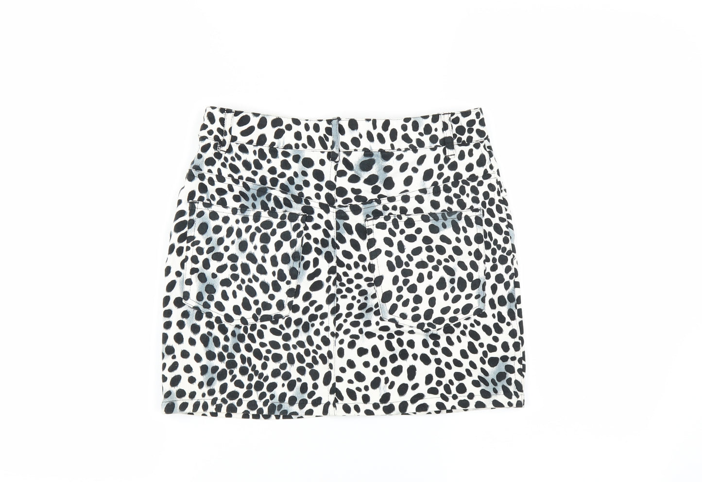 Motel Womens White Animal Print  Mini Skirt Size S