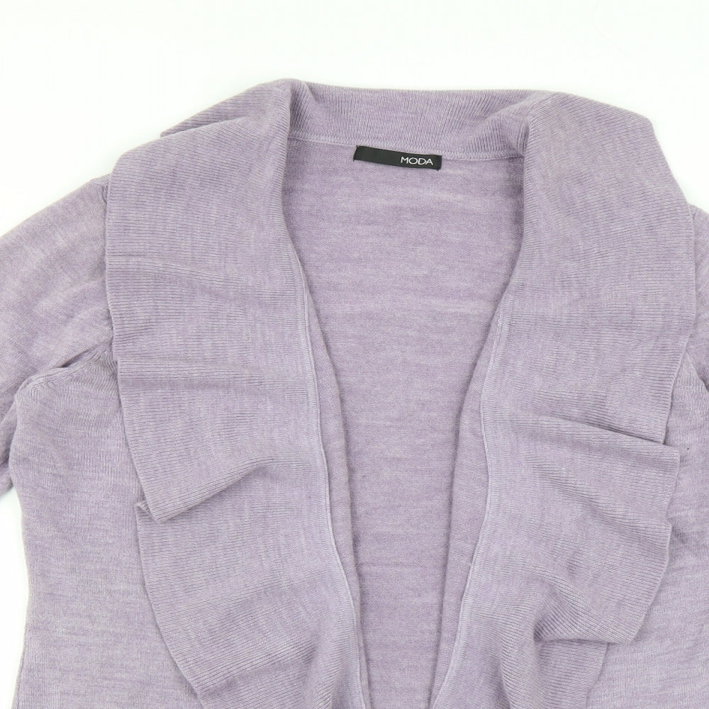 Moda Womens Purple  Knit Cardigan Jumper Size 16