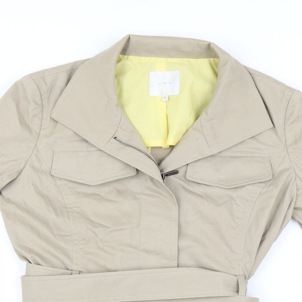 U.W.N Womens Beige   Jacket  Size 2