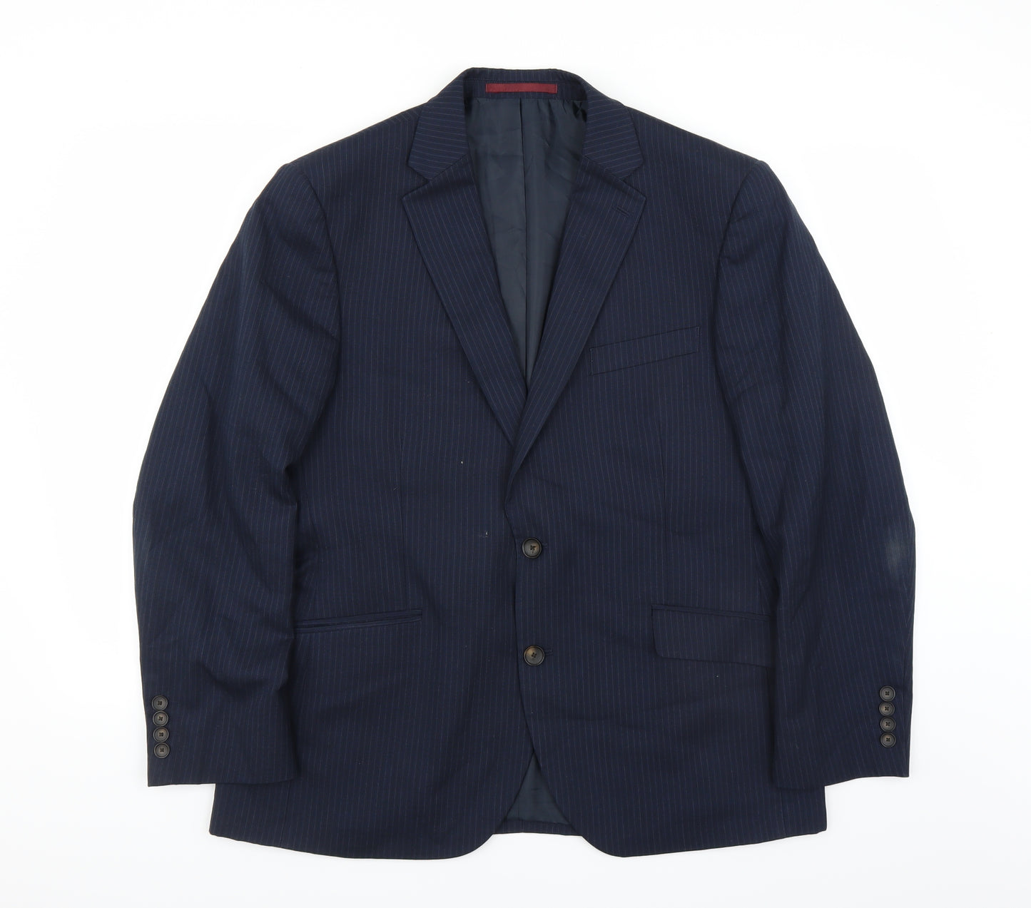 Marks and Spencer Mens Blue Striped  Jacket Suit Jacket Size 42