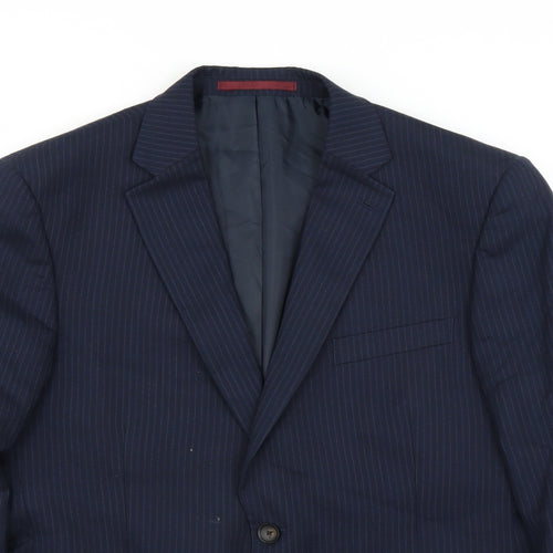 Marks and Spencer Mens Blue Striped  Jacket Suit Jacket Size 42