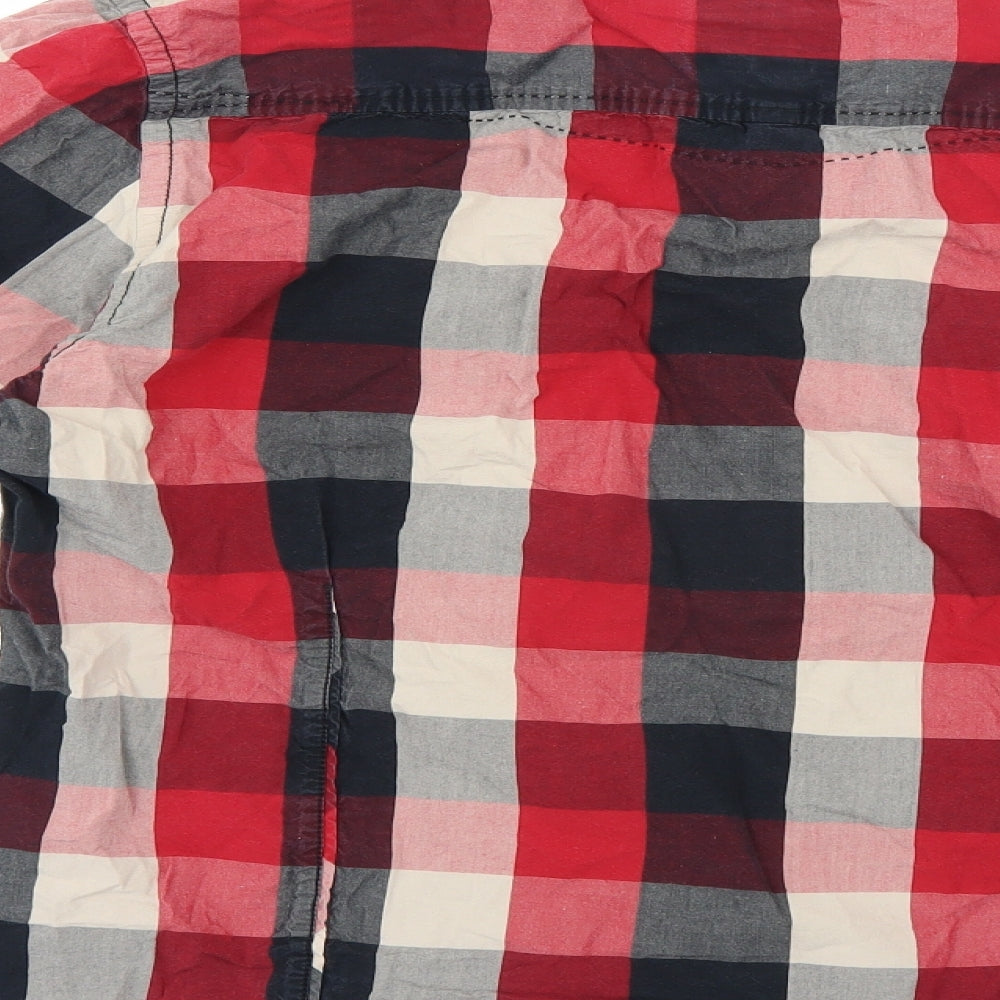 Burton Mens Red Check   Button-Up Size L