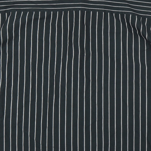 George Mens Grey Striped   Button-Up Size XL