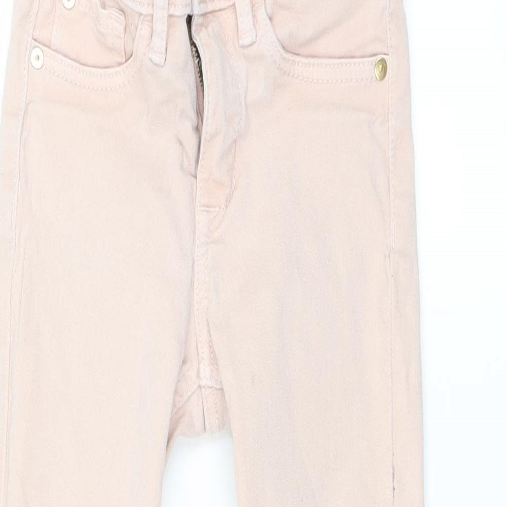H&M Girls Pink   Skinny Jeans Size 4-5 Years