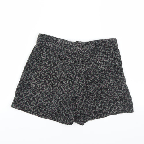 Lucca Couture Womens Black Paisley  Hot Pants Shorts Size S