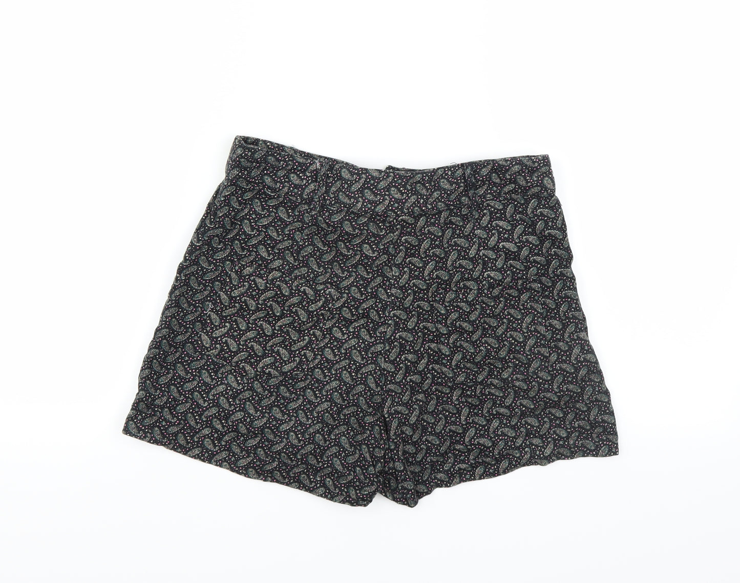 Lucca Couture Womens Black Paisley  Hot Pants Shorts Size S