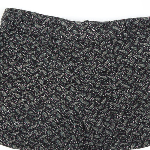 Lucca Couture Womens Black Paisley  Hot Pants Shorts Size S