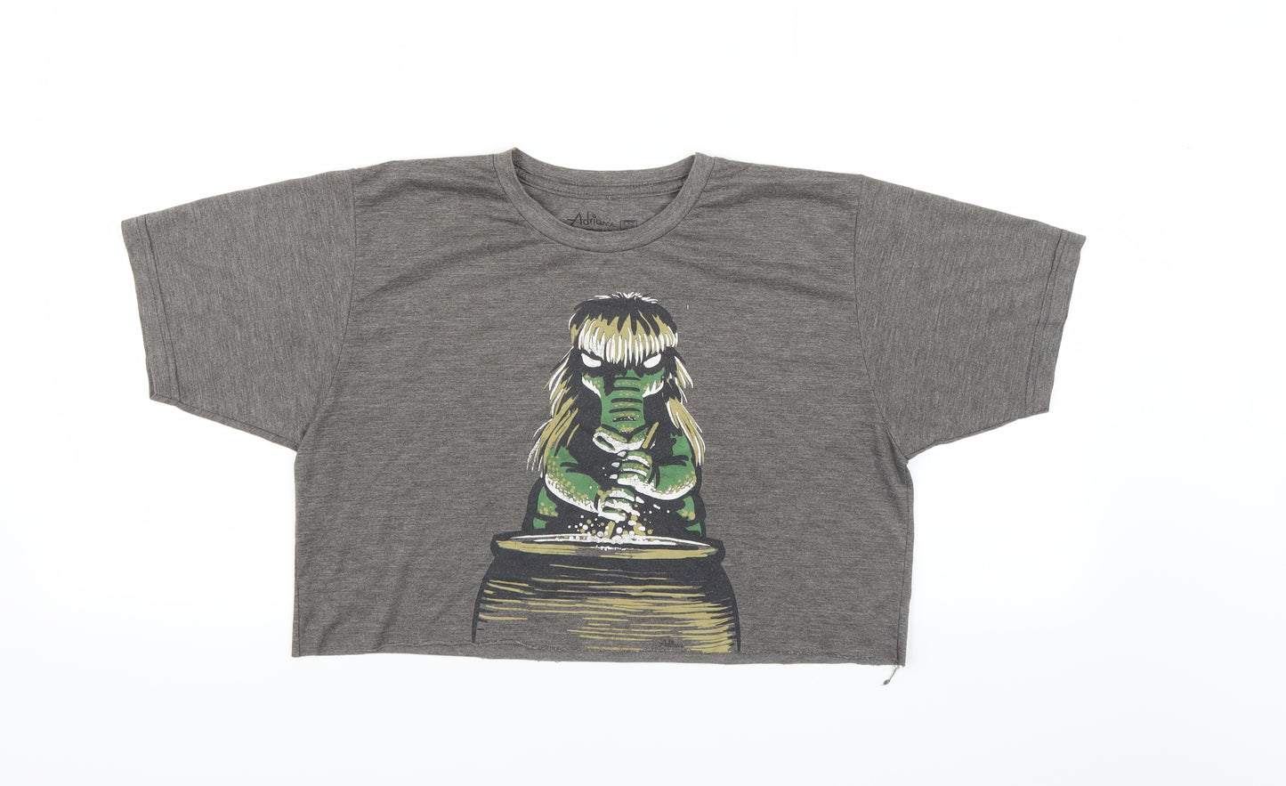 adrians Womens Grey   Cropped T-Shirt Size M