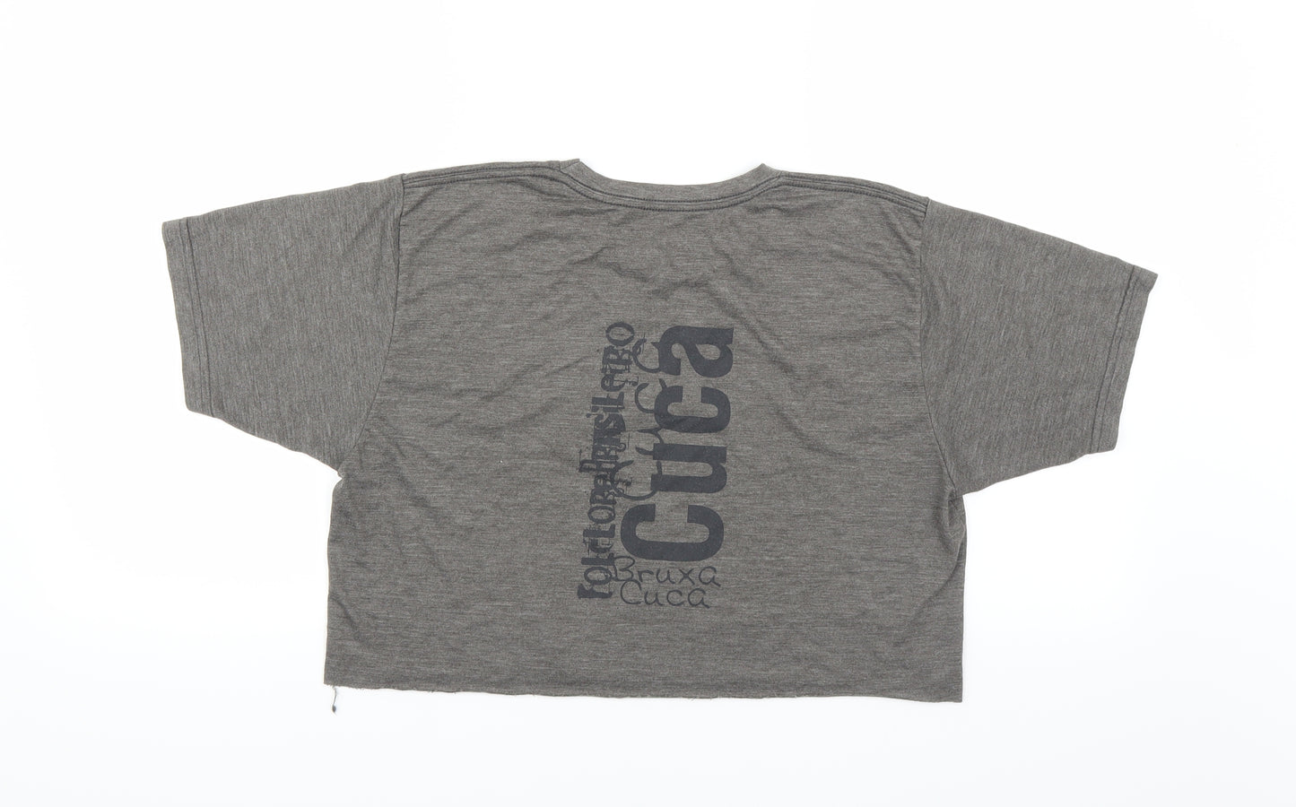 adrians Womens Grey   Cropped T-Shirt Size M