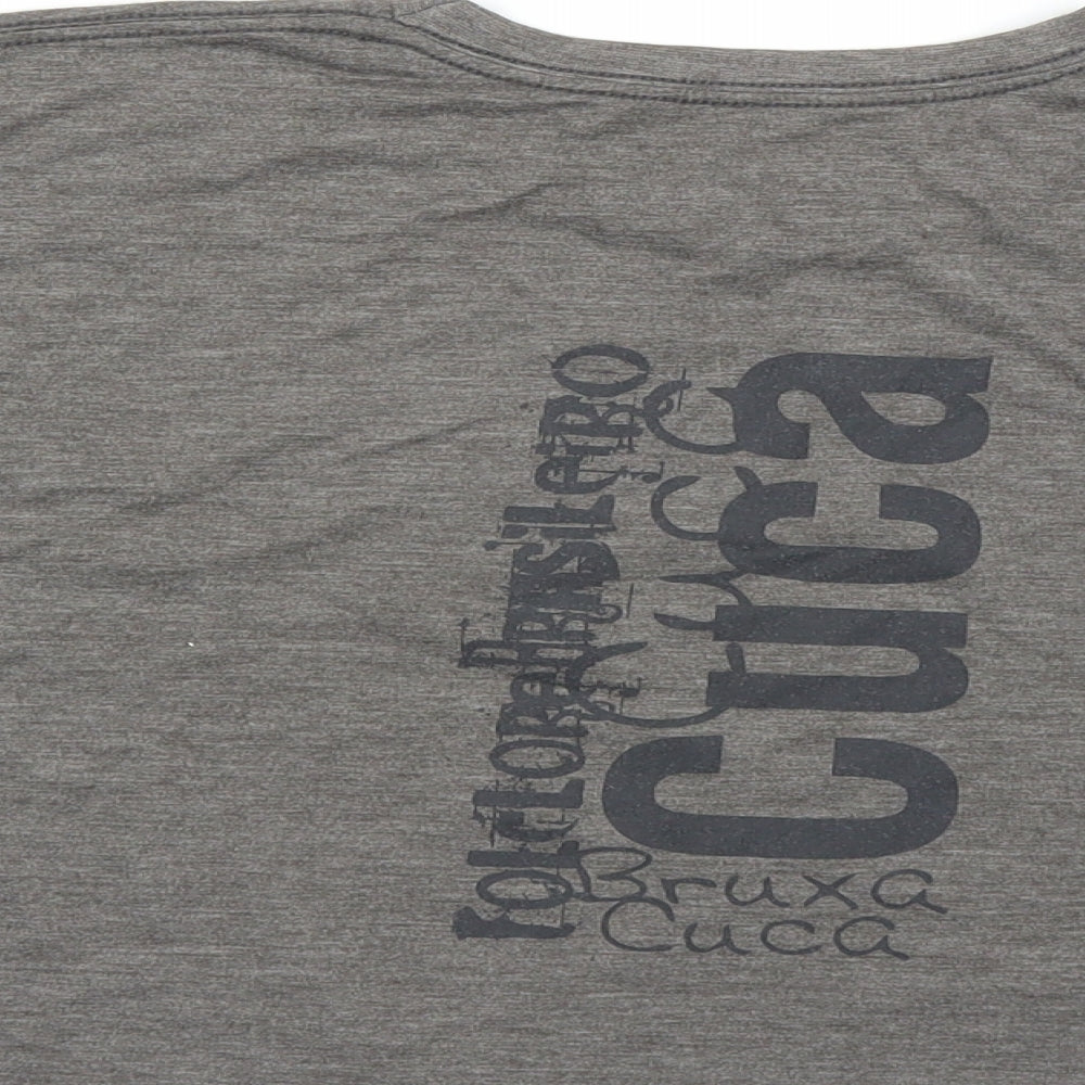 adrians Womens Grey   Cropped T-Shirt Size M