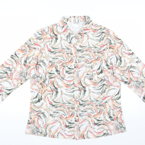 Damart Womens Multicoloured Geometric  Basic Blouse Size 16
