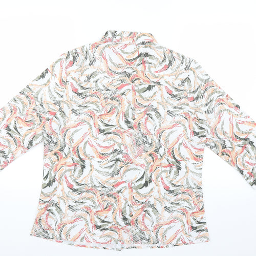 Damart Womens Multicoloured Geometric  Basic Blouse Size 16
