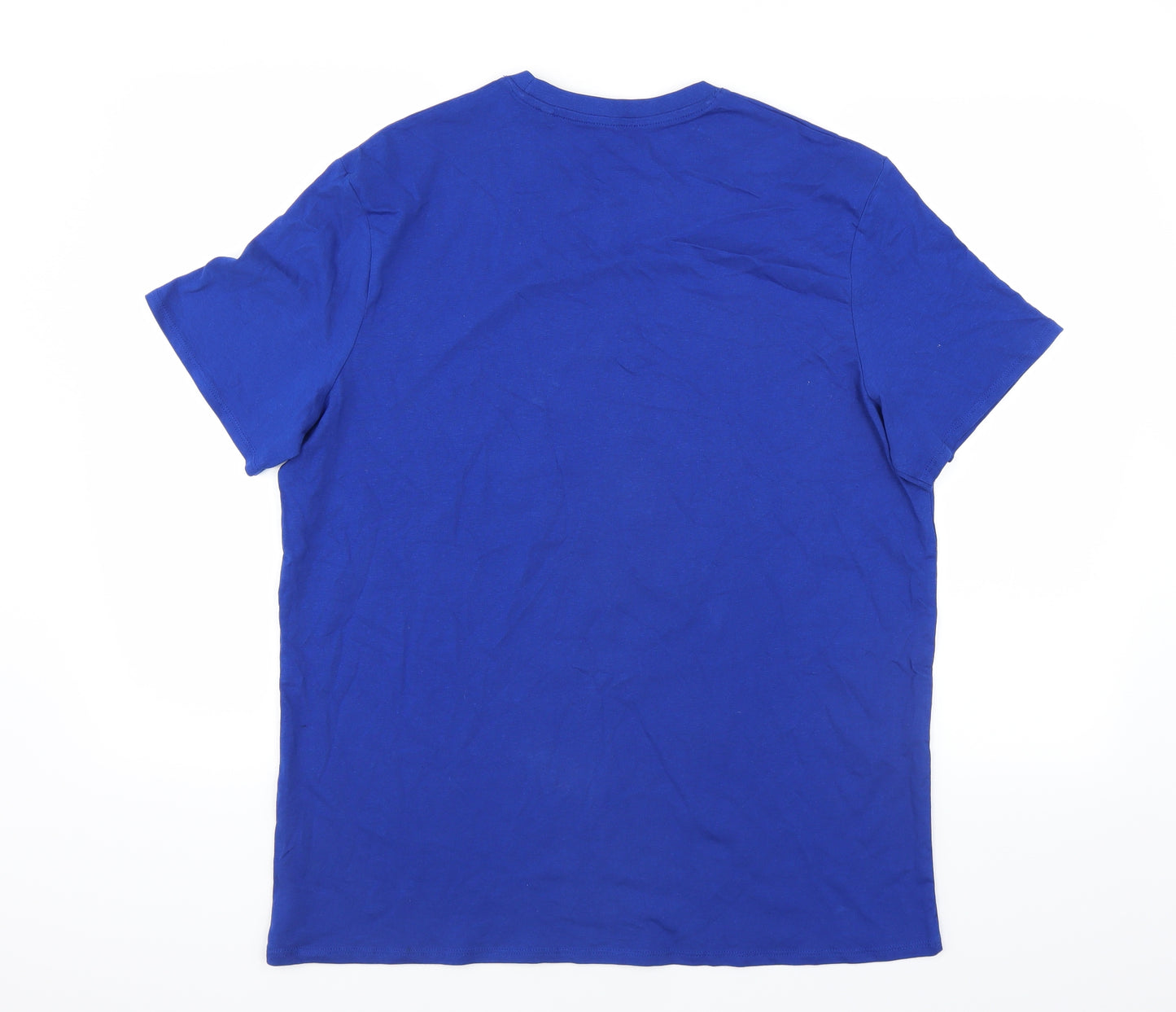 Sainsburys Mens Blue    T-Shirt Size L  - CHRISTMAS
