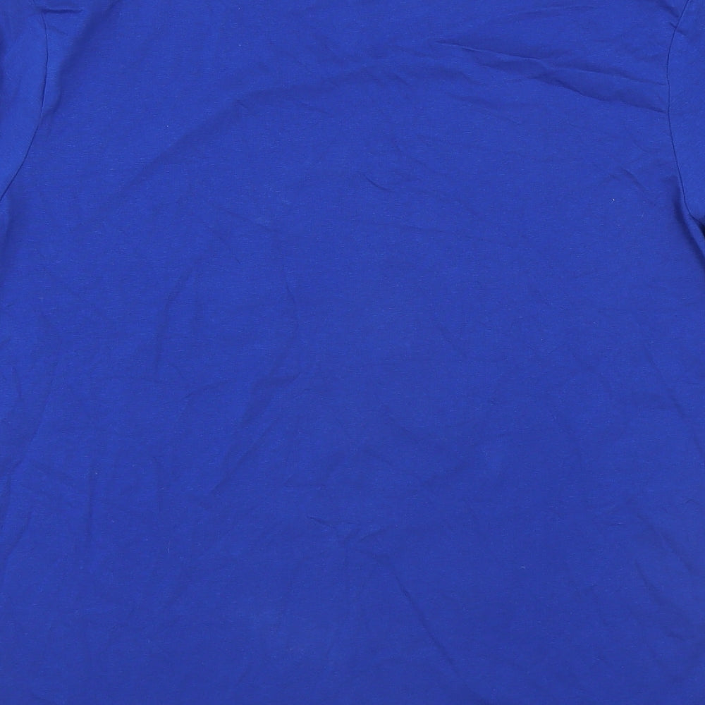 Sainsburys Mens Blue    T-Shirt Size L  - CHRISTMAS