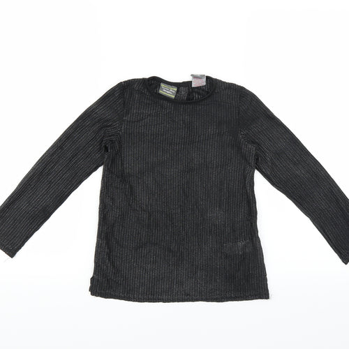 TJX Girls Black   Basic T-Shirt Size 5-6 Years