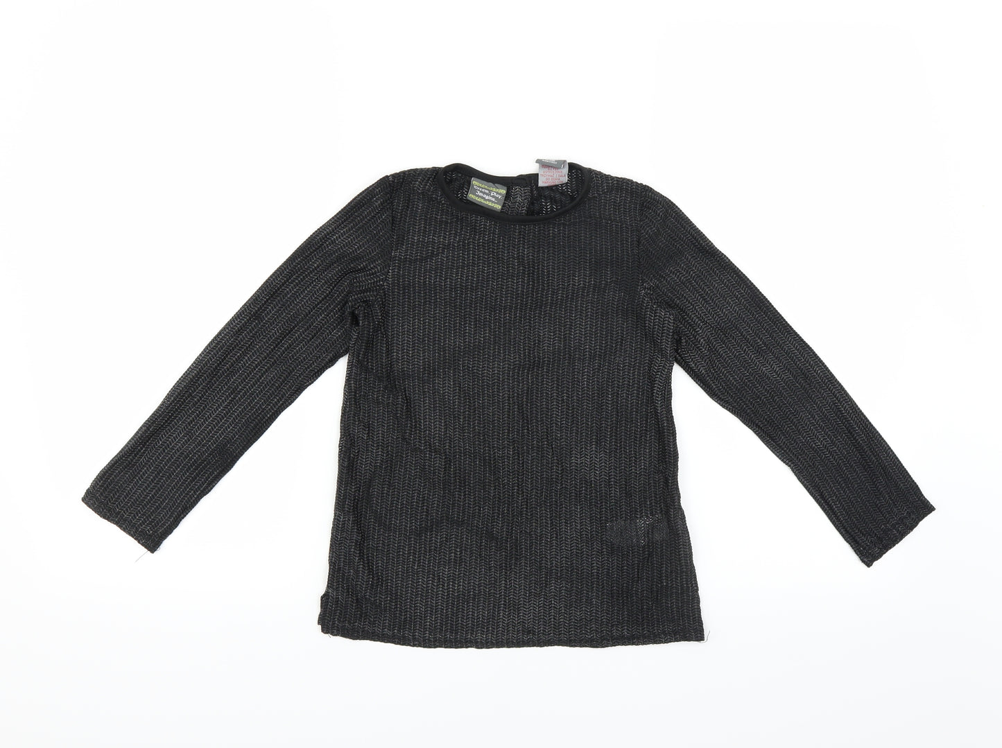 TJX Girls Black   Basic T-Shirt Size 5-6 Years
