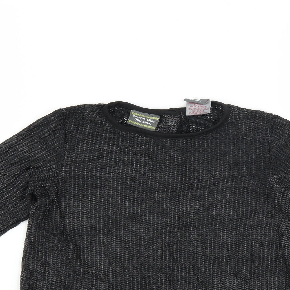 TJX Girls Black   Basic T-Shirt Size 5-6 Years