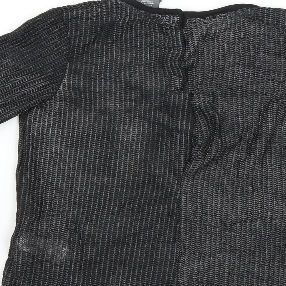 TJX Girls Black   Basic T-Shirt Size 5-6 Years