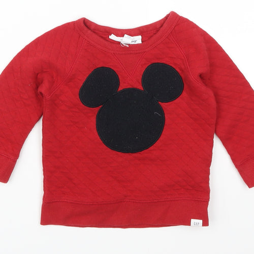 Gap Baby Red   Basic T-Shirt Size 12-18 Months  - Mickey Mouse
