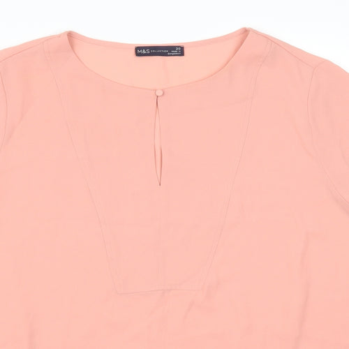 Marks and Spencer Womens Pink   Basic T-Shirt Size 20