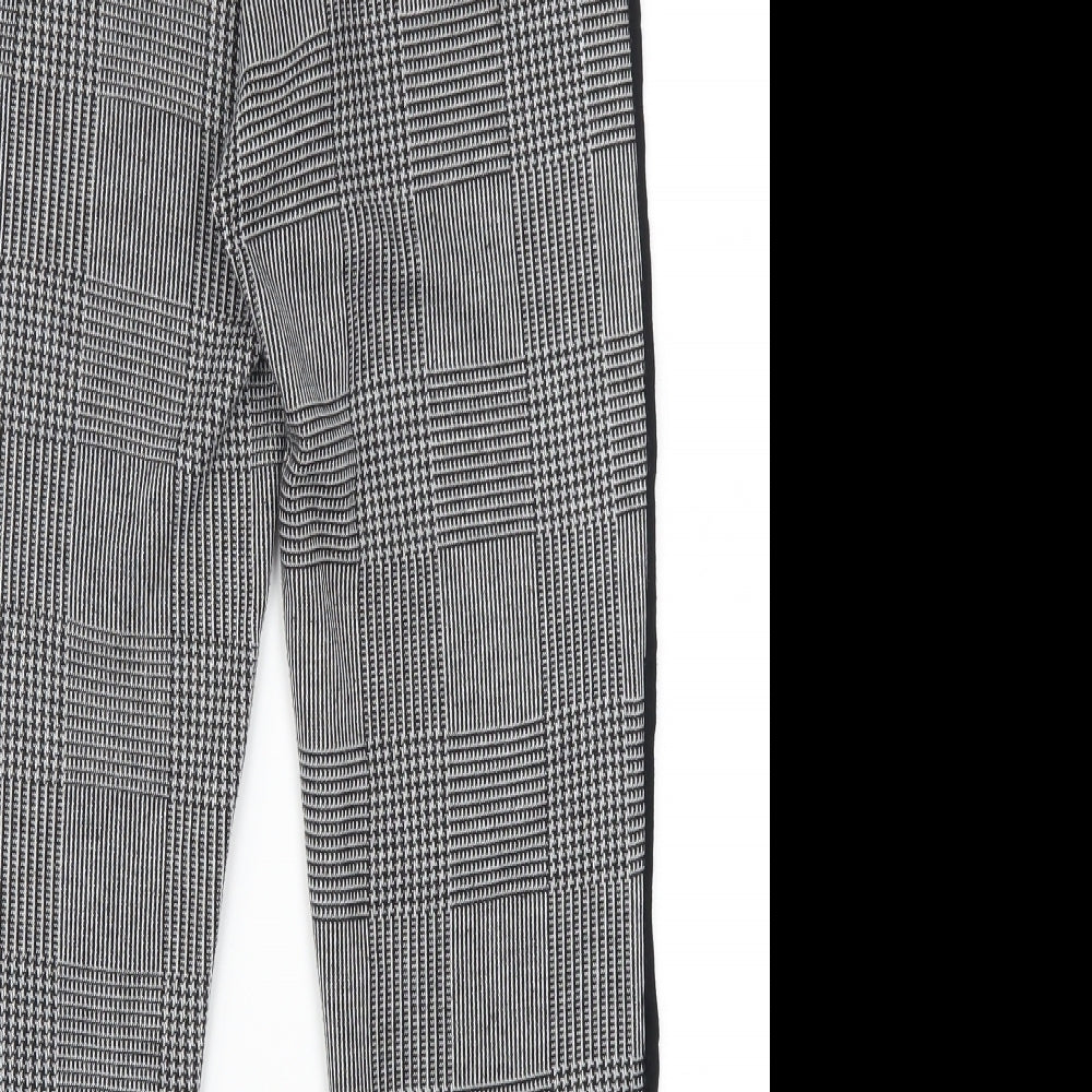 Zara Womens Grey Check  Trousers  Size S L23.5 in