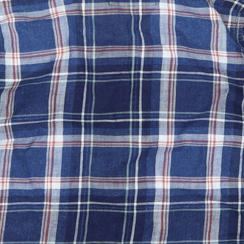 Kids Boys Blue Check Flannel Basic Casual Size 3 Years